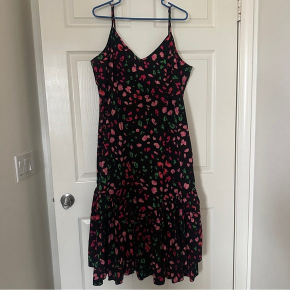 Never Fully Dressed Dresses & Skirts - Never Fully Dressed Black Dress with Pink and Green Floral